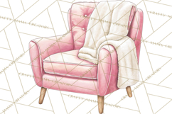 Pink Christmas Town Clipart PNG, Pastel Winter Clip Art Product Image 2