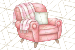 Pink Christmas Town Clipart PNG, Pastel Winter Clip Art Product Image 3