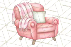 Pink Christmas Town Clipart PNG, Pastel Winter Clip Art Product Image 3