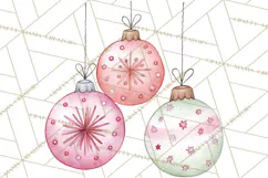 Pink Christmas Town Clipart PNG, Pastel Winter Clip Art Product Image 4