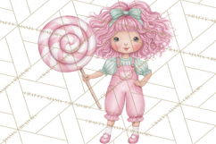 Pink Christmas Town Clipart PNG, Pastel Winter Clip Art Product Image 3
