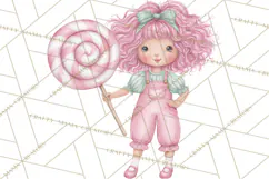 Pink Christmas Town Clipart PNG, Pastel Winter Clip Art Product Image 3