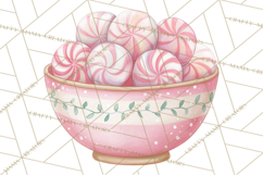 Pink Christmas Town Clipart PNG, Pastel Winter Clip Art Product Image 4