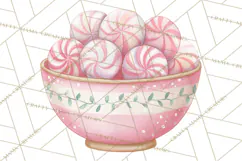 Pink Christmas Town Clipart PNG, Pastel Winter Clip Art Product Image 4