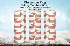 pink christmas dog skinny tumbler sublimation wrap with high resolution and transparant background are for 20oz and 30oz skinny tumbler
