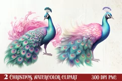 Pink Christmas Fairy Clipart Sublimation, Fairy Christmas Product Image 1