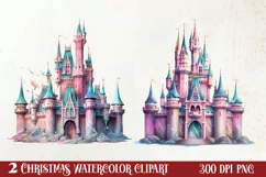 Pink Christmas Fairy Clipart Sublimation, Fairy Christmas Product Image 1