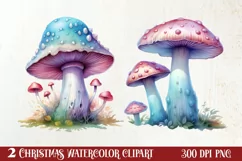 Pink Christmas Fairy Clipart Sublimation, Fairy Christmas Product Image 1