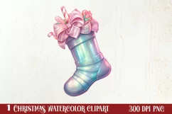 Pink Christmas Fairy Clipart Sublimation, Fairy Christmas Product Image 1