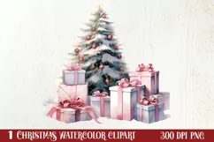 Pink Christmas Fairy Clipart Sublimation, Fairy Christmas Product Image 1