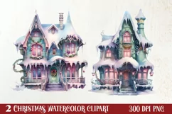 Pink Christmas Fairy Clipart Sublimation, Fairy Christmas Product Image 1