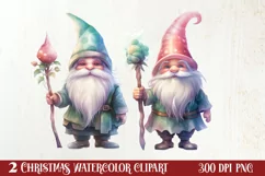 Pink Christmas Fairy Clipart Sublimation, Fairy Christmas Product Image 1