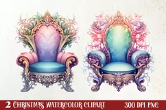 Pink Christmas Fairy Clipart Sublimation, Fairy Christmas Product Image 1