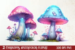 Pink Christmas Fairy Clipart Sublimation, Fairy Christmas Product Image 1