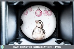 GorgeousPink Christmas Farm Car Coaster design.