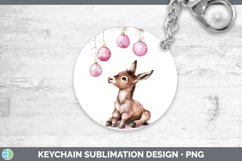 GorgeousPink Christmas Farm Keychain design.