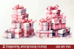Pink Christmas gifts clipart sublimation, Christmas gifts Clipart, Christmas gifts Sublimation, Christmas gifts watercolor, Watercolor Santa, Christmas gifts, Christmas gifts PNG,Christmas gifts Watercolor Sublimation, Christmas gifts Watercolor Clipart,C