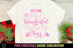 It's the Most Wonderful Time I Pink Christmas Sublimation Product Image 1