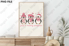 Pink Christmas Penguin PNG Product Image 3