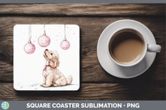 GorgeousPink Christmas Square Coaster design.