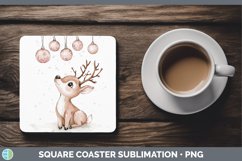 GorgeousPink Christmas Square Coaster design.