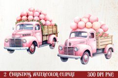 Pink Christmas Snowman Clipart, Christmas PNG Product Image 1