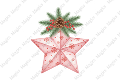 Pink Christmas Star Png Product Image 1