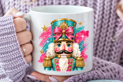 Pink Christmas Sublimation, Mama Santa Nutcracker PNG Product Image 4