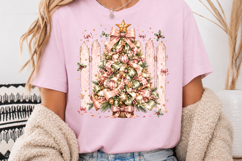 Pink Christmas Sublimation PNG, Vintage Santa Nutcracker Product Image 3