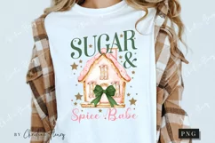 Pink Christmas Sugar & Spice Babe PNG | Christmas PNG Product Image 3