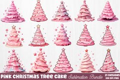 Pink Christmas Tree Cake Clipart Bundle, Christmas Tree Cake Clipart, Christmas Tree Cake Clipart Bundle, Christmas Tree Cake Watercolor, Watercolor Christmas Tree Cake, Christmas Tree Cake Sublimation, Christmas Tree Cake, Christmas Tree Cake Clip Art, C