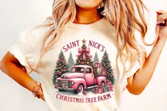 Saint Nick's Christmas Tree Farm PNG, Christmas Coquette PNG Product Image 3