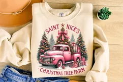 Saint Nick's Christmas Tree Farm PNG, Christmas Coquette PNG Product Image 2