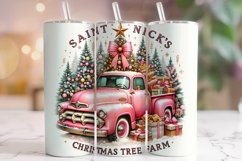 Saint Nick&#039;s Christmas Tree Farm Tumbler Wrap, Christmas PNG Product Image 1