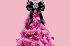 Pink Christmas tree Supermodel on a fashion runway Sublimate Product Image 2