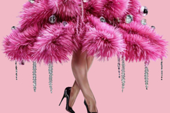 Pink Christmas tree Supermodel on a fashion runway Sublimate Product Image 3