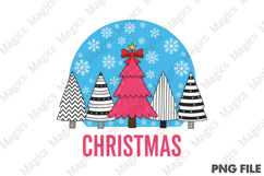 Pink Christmas Trees PNG Product Image 1