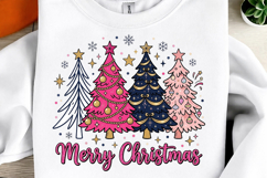 Pink Christmas Trees PNG, Merry Christmas Png Product Image 2