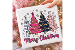 Pink Christmas Trees PNG, Merry Christmas Png Product Image 3