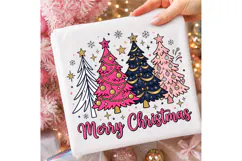 Pink Christmas Trees PNG, Merry Christmas Png Product Image 3