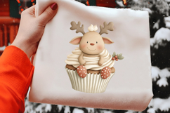 Pink Christmas Watercolor Clipart Product Image 2