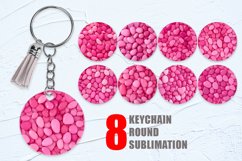 Keychain Pink Color Stones | Keyring Product Image 1