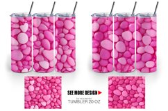 Pink Color Stones Tumbler Sublimation Wrap Product Image 4