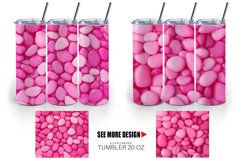 Pink Color Stones Tumbler Sublimation Wrap Product Image 5