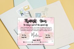 Pink Colorful Organic Landscape Single-Sided Thank You Card for Small Business