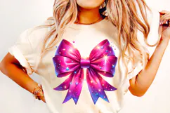 Pink Glitter Coquette Bow PNG, Coquette Bow PNG, Pink Ribbon Product Image 2