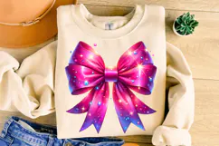 Pink Glitter Coquette Bow PNG, Coquette Bow PNG, Pink Ribbon Product Image 3