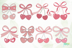 Pink Coquette Bows Sublimation Clipart Product Image 9