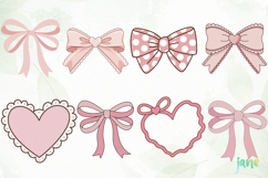 Pink Coquette Bows Sublimation Clipart Product Image 6