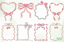 Pink Coquette Bows Sublimation Clipart Product Image 5